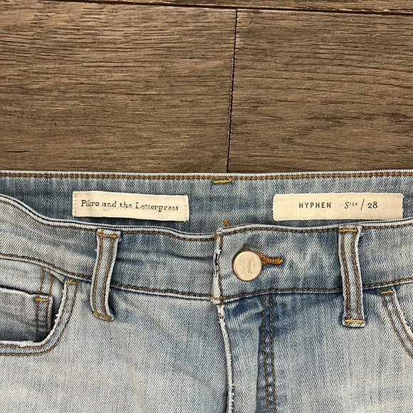 Womens Pilcro and the Letterpress straight leg hyphen distressed jeans, 28 - Picture 3 of 7